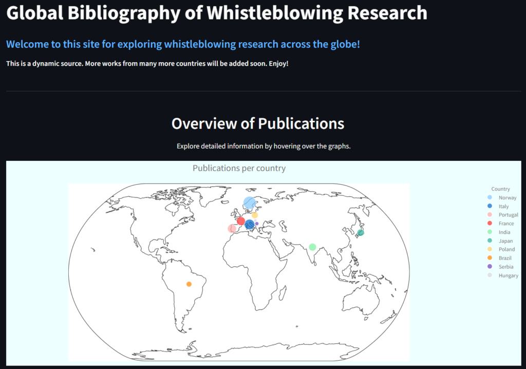Whistleblowing website preview