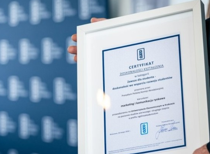 Marketing i komunikacja rynkowa z Certyfikatem Doskonałości Kształcenia